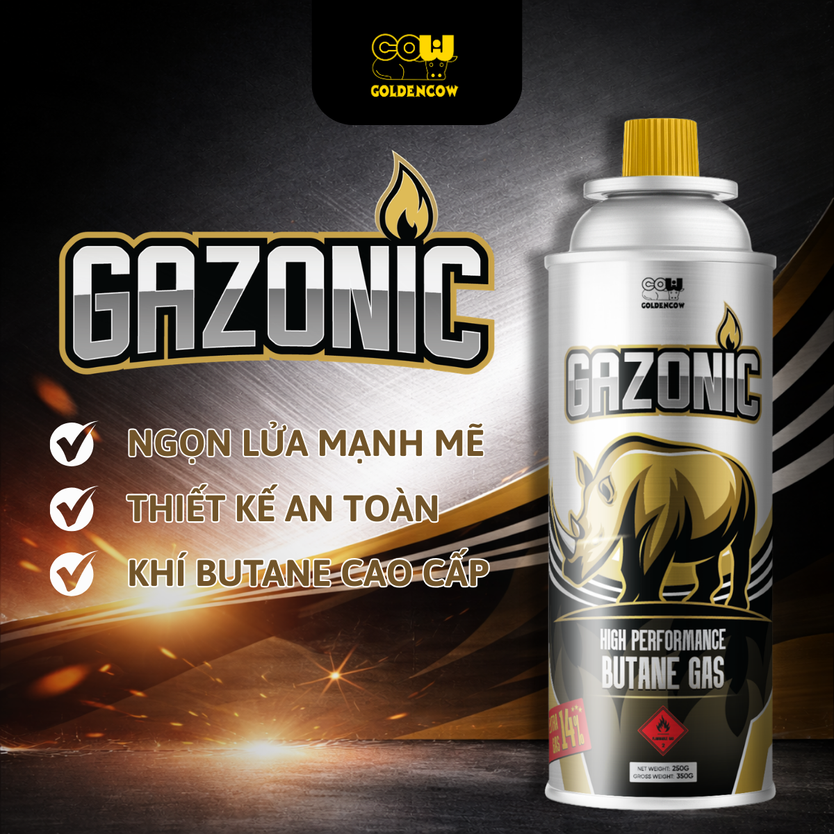 Bình ga mini Gazonic - Thùng 28 lon