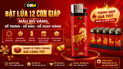 Bật Lửa Đá Lửa 12 Con Giáp Cho Đại Lý