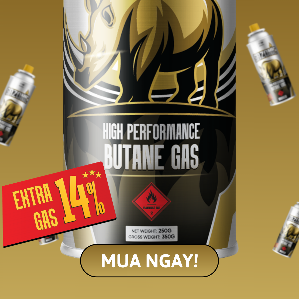 Bình ga mini Gazonic - Thùng 28 lon