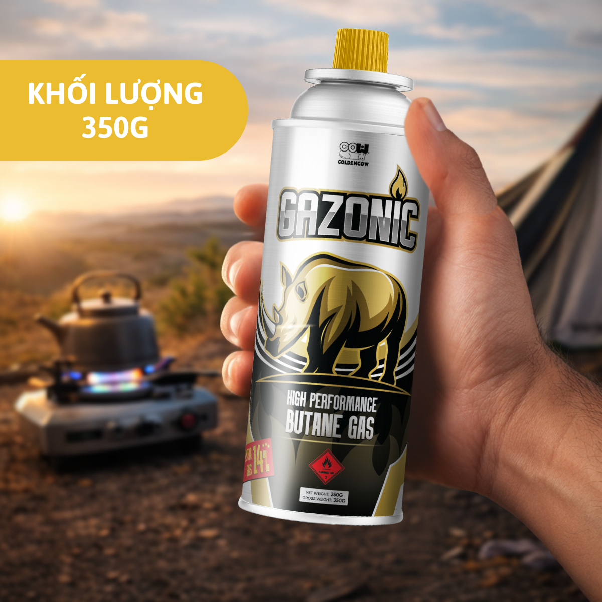 Bình ga mini Gazonic - Thùng 28 lon