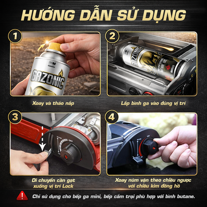Bình ga mini Gazonic - Thùng 28 lon