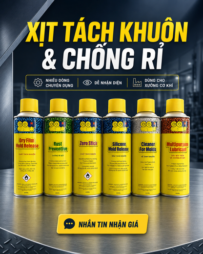 Bình xịt tách khuôn – chống rỉ – bôi trơn chuyên dụng - Bình 450ml