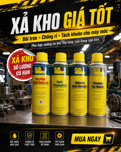 Bình xịt tách khuôn – chống rỉ – bôi trơn chuyên dụng - Bình 450ml