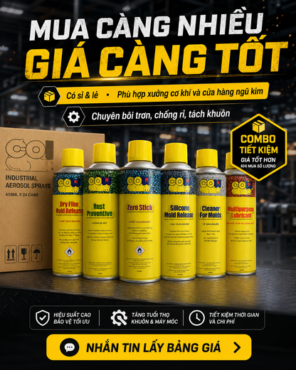 Bình xịt tách khuôn – chống rỉ – bôi trơn chuyên dụng - Bình 450ml
