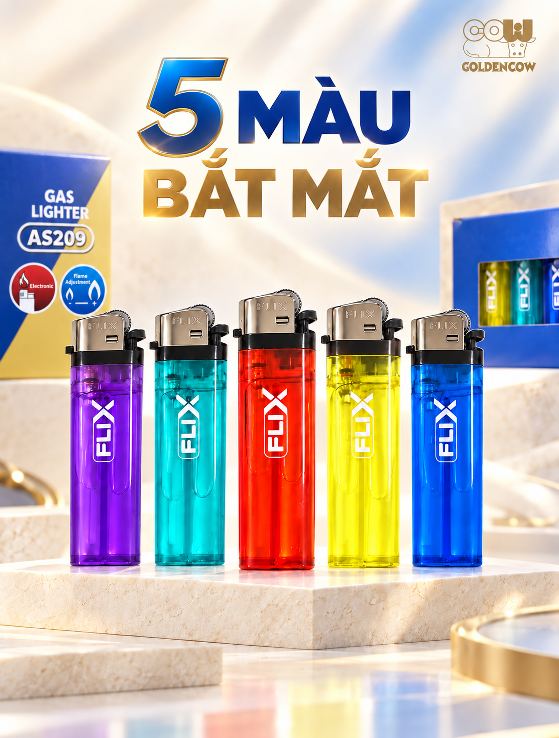 HỘP QUẸT ĐÁ FLIX AS209 – HÀNG VIỆT NAM TIÊU CHUẨN XUẤT KHẨU - 1 thùng 1000 cái