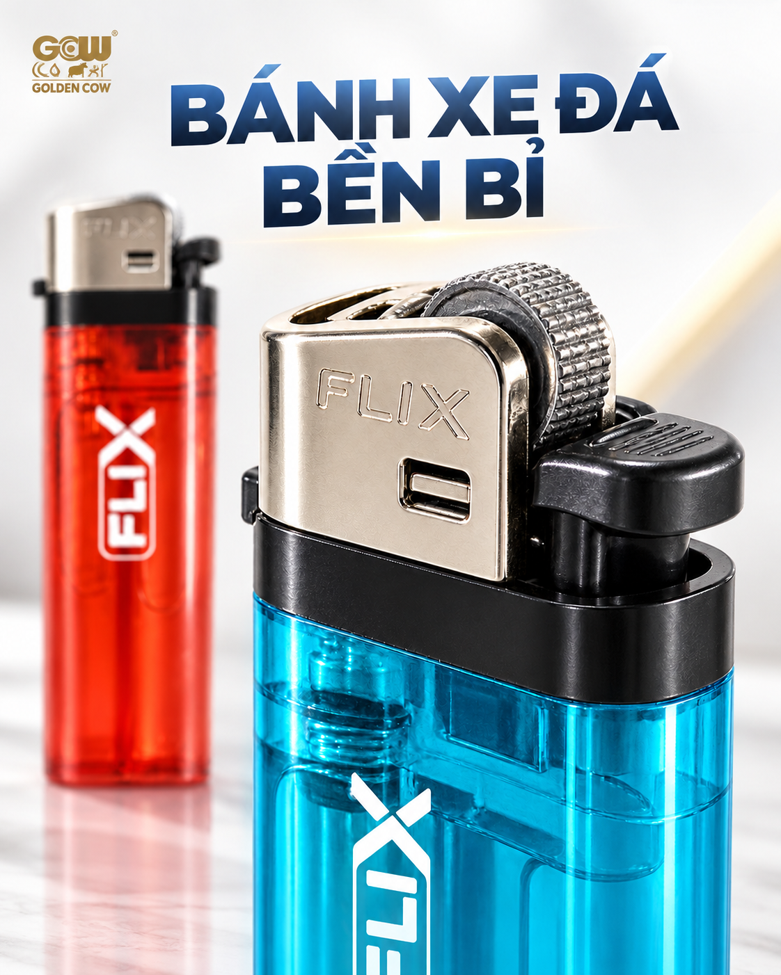 HỘP QUẸT ĐÁ FLIX AS209 – HÀNG VIỆT NAM TIÊU CHUẨN XUẤT KHẨU - 1 thùng 1000 cái