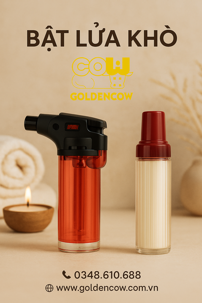 Cây khò gas mini (tái sạc) Con Bò Vàng GL05