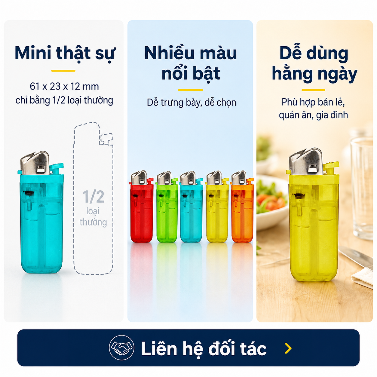 Bật lửa đá mini V5EB