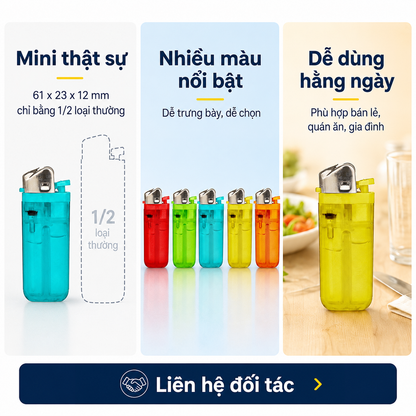 Bật lửa đá mini V5EB