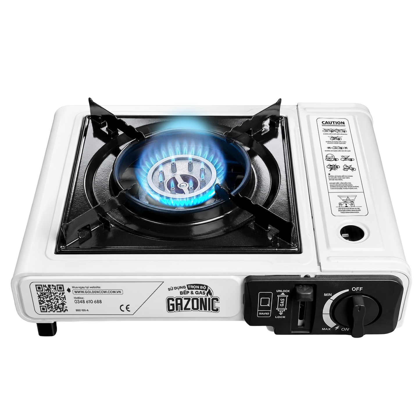 Bếp Gas Mini Gazonic 2.5kW – Bếp Gas Du Lịch