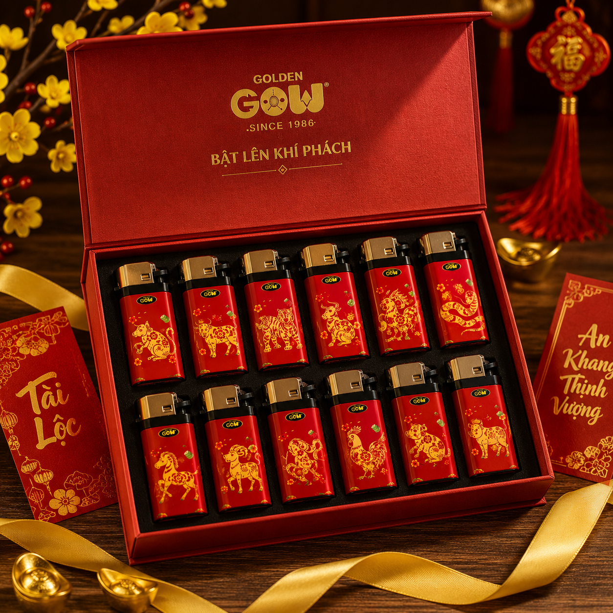 Bật Lửa Đá Lửa 12 Con Giáp Cho Đại Lý