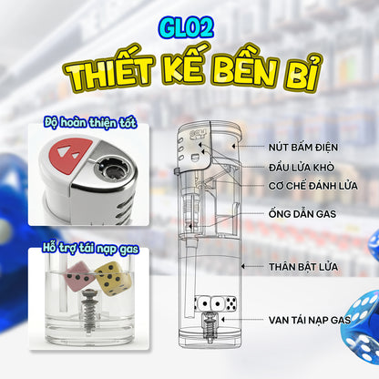 a. Bật lửa khò Xí Ngầu (tái sạc) GL02