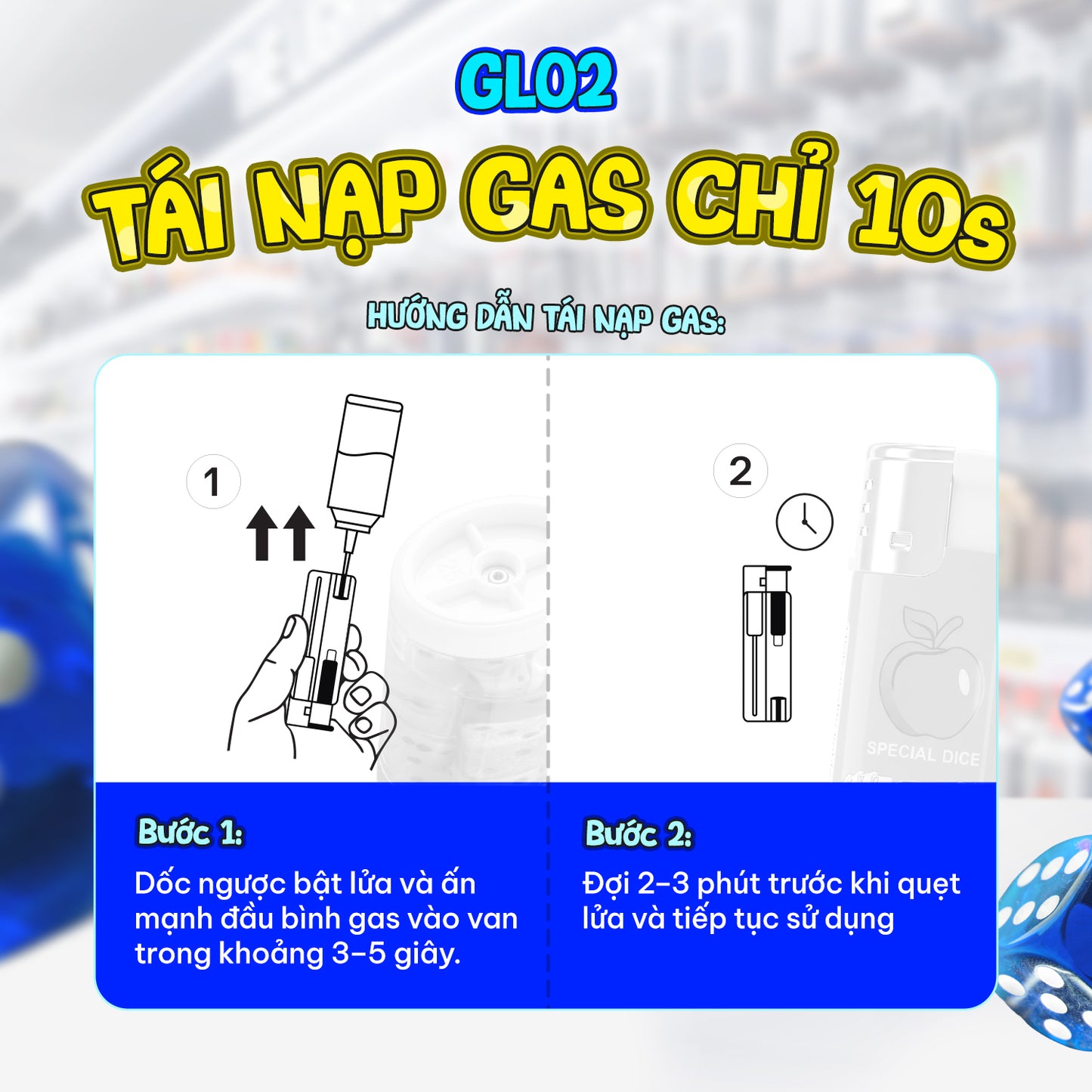 a. Bật lửa khò Xí Ngầu (tái sạc) GL02
